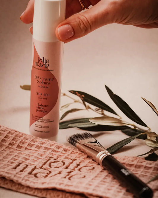 Coffret visage grossesse bio BB crème SPF50+ pinceau bandeau - cadeau