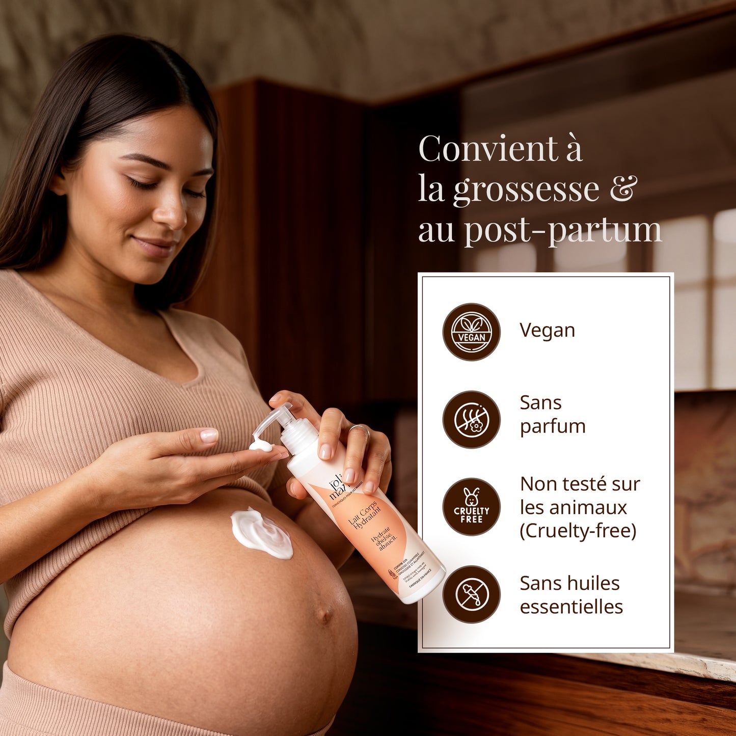 Lait Corps Hydratant Bio • Grossesse et Post Partum • Anti tiraillements