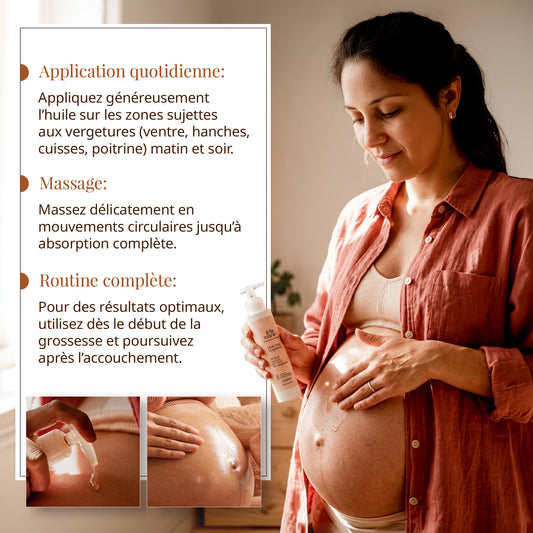 Huile Vergetures Bio • Grossesse et Post Partum • Anti Marques