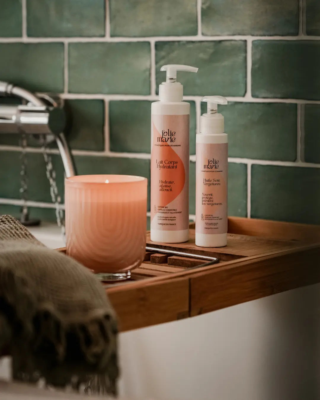 Duo soins corps anti-vergetures hydratation grossesse - J'olie Marie
